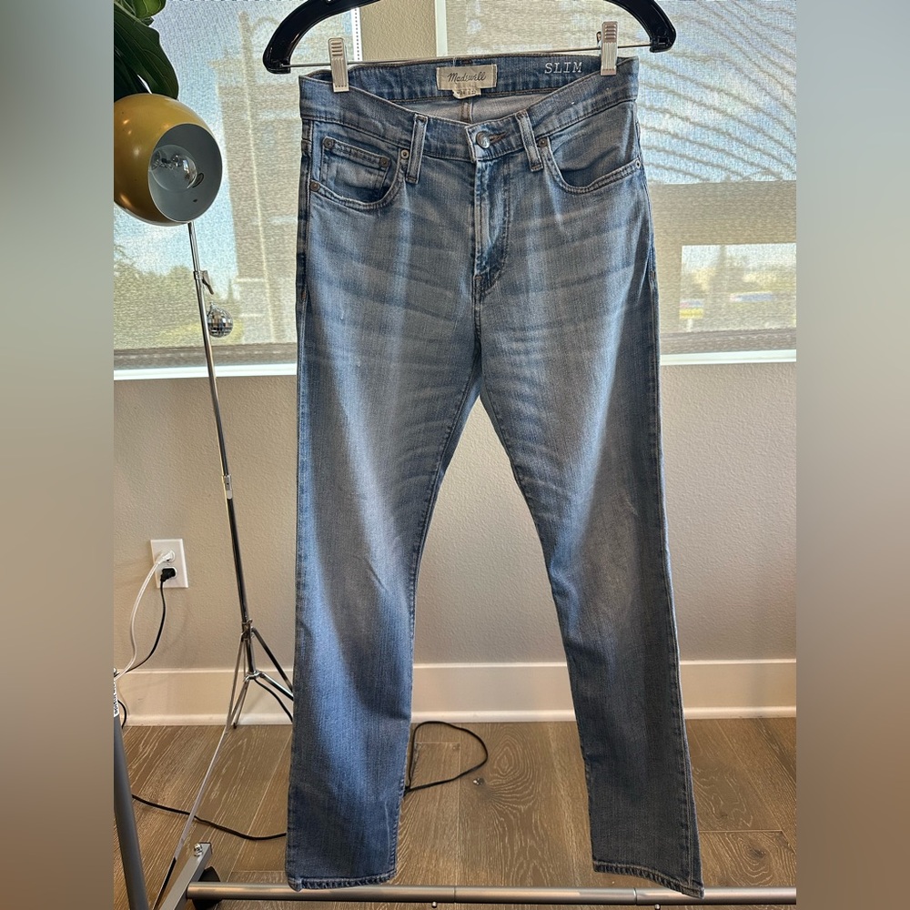 Madewell Light Blue Men's Slim Straight Jeans